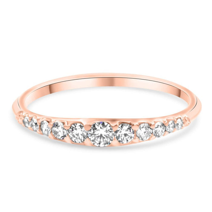 EMMA | Tapered Diamond Wedding Band - Diamond Daughters