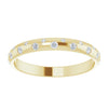 Gianna | Round Cut Lab Grown Diamond 14K Yellow Gold Wedding Band - Diamond Daughters, Front View