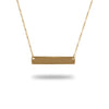 Gold Bar Necklace in 14K Solid Gold - Diamond Daughters