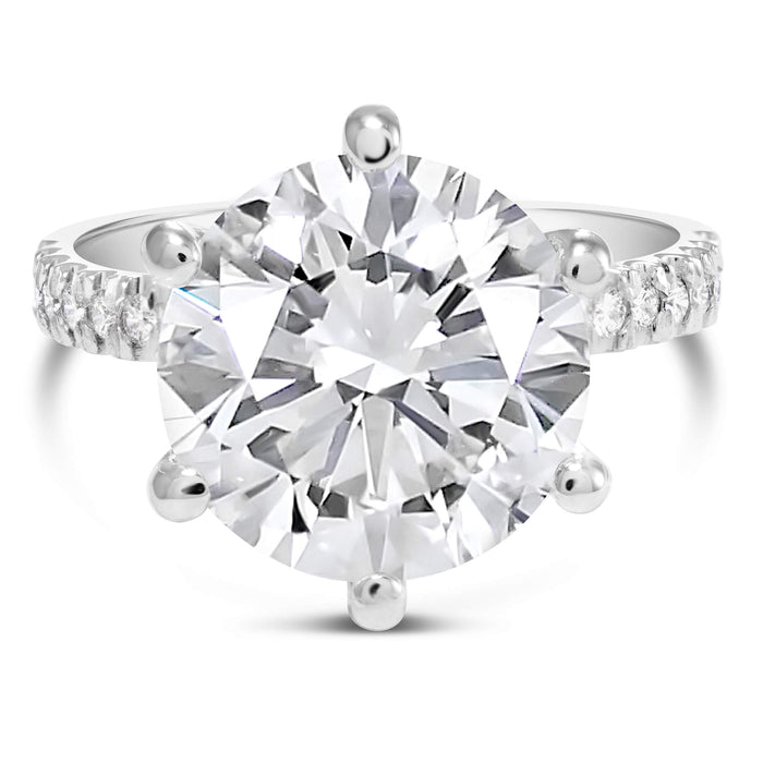 Henna | Round Hidden Halo Moissanite Engagement Ring - Diamond Daughters