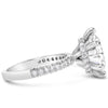 Henna | Round Hidden Halo Moissanite  14k White Gold Engagement Ring - Diamond Daughters, Side View