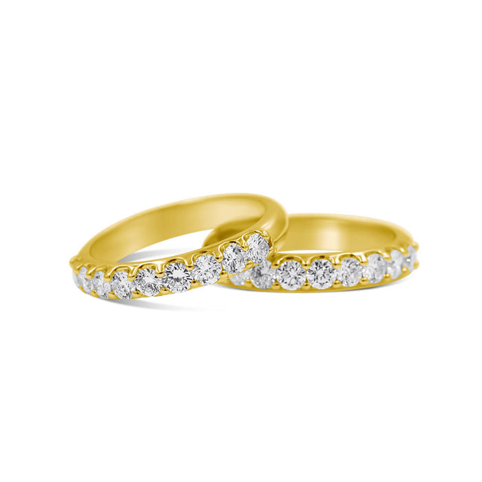 INDIA | Large Quarter Distance Diamond Wedding Band - Diamond Daughters