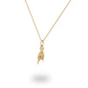 Italian Hand Good Luck Charm Pendant In Solid 14K Gold - Diamond Daughters