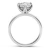 Jade | Round Hidden Halo 14K White Gold Moissanite Engagement Ring - Diamond Daughters, Top VIew