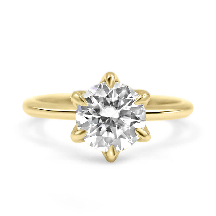 Jade | Round Moissanite Engagement Ring - Diamond Daughters