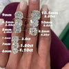 Cushion Cut Moissanite And Lab Grown Diamond Size Comparison- Diamond Daughters, Top Hand View