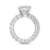 Jena | Round Moissanite Eternity 14k White Gold Engagement Ring - Diamond Daughters, Top View