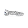 Jena | Round Cut Eternity Cushion 14K White Gold Engagement Ring - Diamond Daughters, Side View