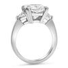 Jessica | Radiant Moissanite Two Trillion accent stones 14K White Gold  Engagement Ring - Diamond Daughters, Top View