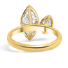 Jessica Toi Et Moi | Marquise 14K Yellow Gold Moissanite Engagement Ring - Diamond Daughters, Back View