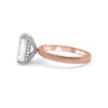 Karla | Emerald Moissanite Solitaire 14K  Rose Gold Engagement Ring - Diamond Daughters, Side View