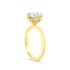 Kayla | Emerald Moissanite  14k Yellow Gold Solitaire Engagement Ring - Diamond Daughters, Top Side VIew