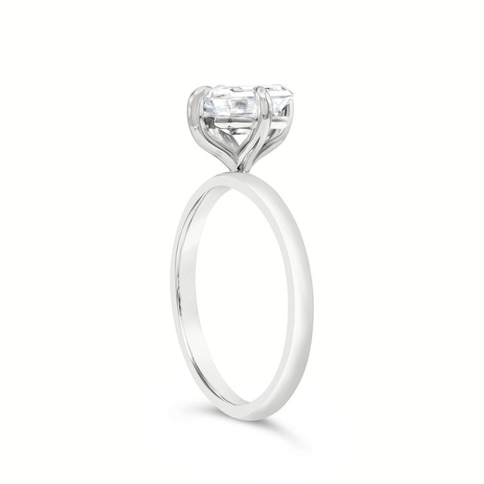 Kayla | Emerald Moissanite Solitaire Engagement Ring - Diamond Daughters