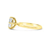 Kayla | Emerald Cut Solitaire 14K Yellow Gold Engagement Ring - Diamond Daughters, Side View