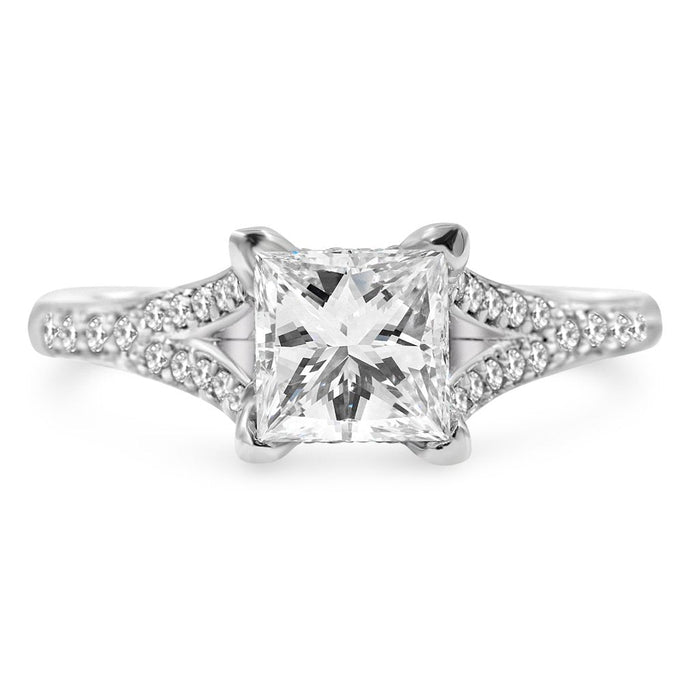 KIMBERLY | Princess Cut Split Shank Engagement Ring - Diamond Daughters