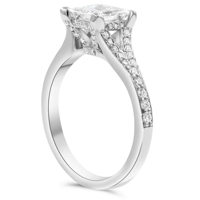 KIMBERLY | Princess Cut Split Shank Engagement Ring - Diamond Daughters