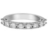 LANA | Horizontal Emeralds Diamond Wedding Band - Diamond Daughters