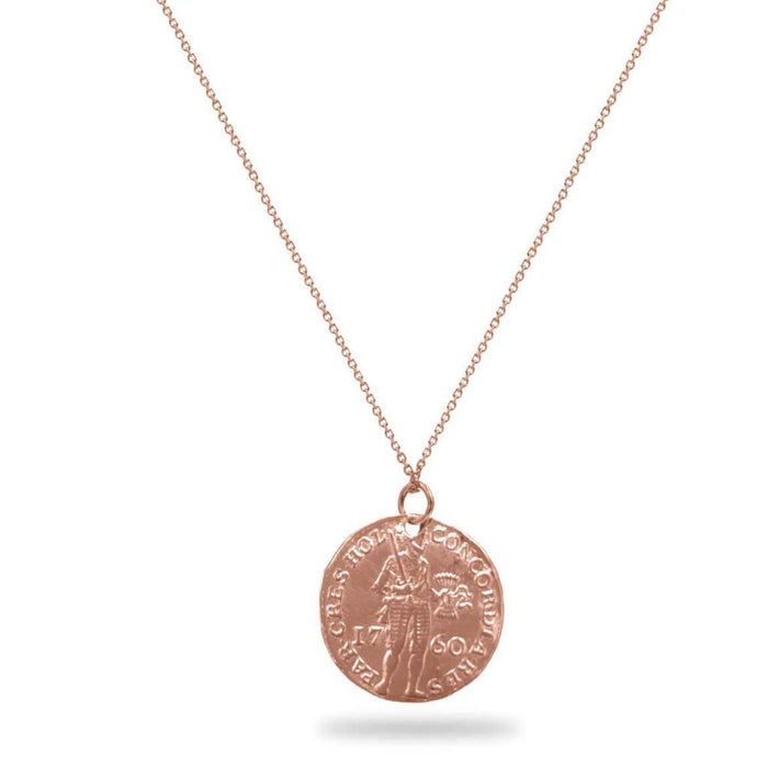 Large Gold Warrior Coin Necklace - Diamond Daughters