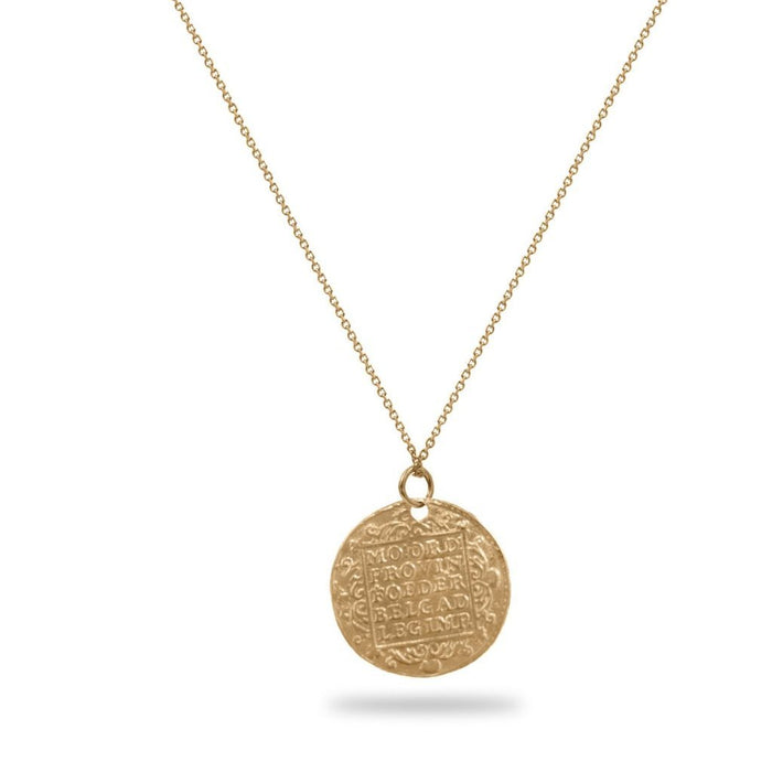 Large Gold Warrior Coin Necklace - Diamond Daughters