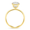 Melissa | Oval Cut Bezel 14K Yellow Gold Engagement Ring - Diamond Daughters, Top View