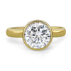 Melissa | Round Cut Bezel 14K Yellow Gold Engagement Ring - Diamond Daughters, Front View