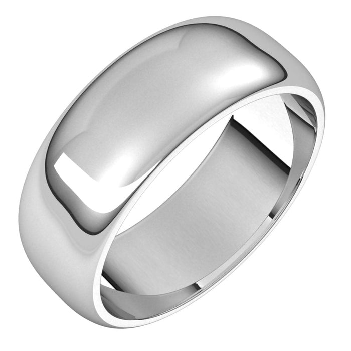 Men's Band Half Round | 8MM - Diamond Daughters