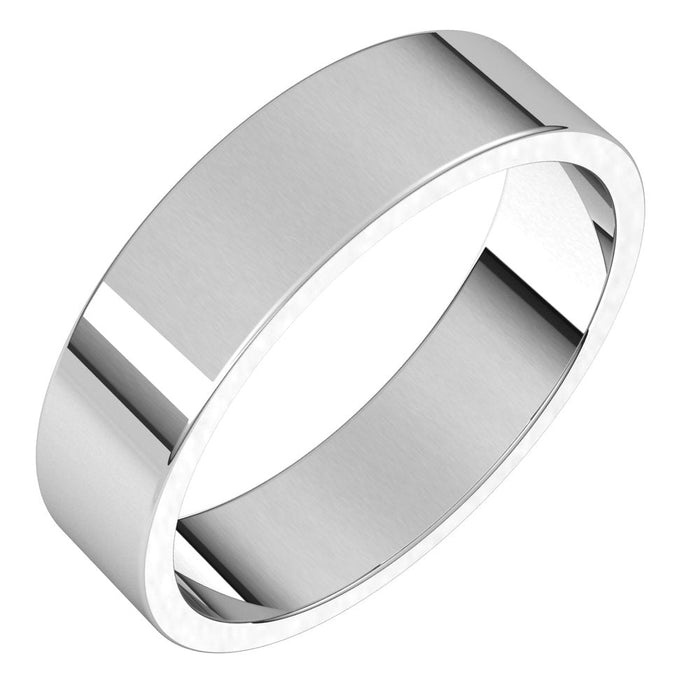 Men's flat Wedding Band | 5MM - Diamond Daughters