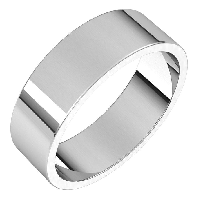 Men's Flat Wedding Band | 6MM - Diamond Daughters