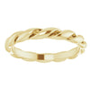 Mia | Twisted 14K Yellow Gold Wedding Band - Diamond Daughters, Front View