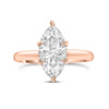 Michelle | Marquise Hidden Halo 14K Rose Gold Engagement Ring - Diamond Daughters, Front View