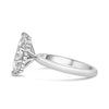 Michelle | Marquise Moissanite Hidden Halo 14K White Gold Engagement Ring - Diamond Daughters, Side View