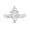 Michelle | Marquise Hidden Halo 14K White Gold Engagement Ring - Diamond Daughters, Front View