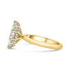 Michelle | Marquise Hidden Halo 14K Yellow Gold Engagement Ring - Diamond Daughters, Side View