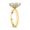 Michelle | Marquise Hidden Halo 14K Yellow Gold Engagement Ring - Diamond Daughters, Top Side View