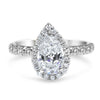 Micki | Pear Halo Moissanite Engagement Ring - Diamond Daughters