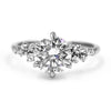 Morgan | Round Bezel Accent Stone 14K White Gold Engagement Ring - Diamond Daughters, Front View