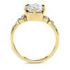 Morgan | Round Bezel Accent Stone 14K Yellow Gold Engagement Ring - Diamond Daughters, Top View