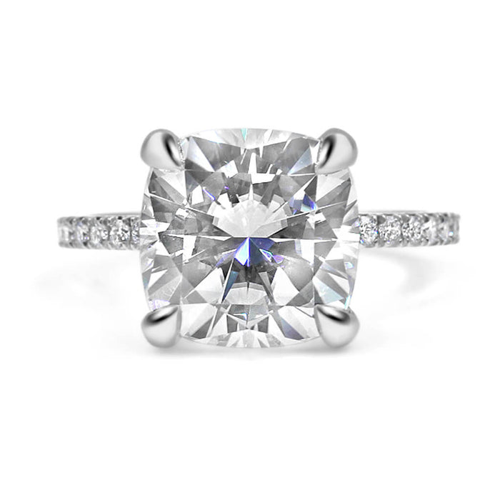 Neva | Cushion Moissanite Engagement Ring - Diamond Daughters