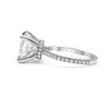 Neva | Cushion Hidden Accent Stone 14K White Gold Engagement Ring - Diamond Daughters, Side View