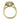 Nicoleta | Round Halo 14K Yellow Gold Engagement Ring - Diamond Daughters, Top View