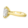 Nishika | Radiant Moissanite Hidden Halo 14K Yellow Gold Engagement Ring - Diamond Daughters, Side View