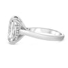 Nishika | Radiant Moissanite Hidden Halo 14K White Gold Engagement Ring - Diamond Daughters, Side View