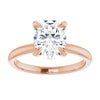 Oval Moissanite Solitaire Engagement Ring - Diamond Daughters