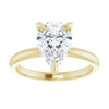 Pear Moissanite Solitaire 14k Yellow Gold Engagement Ring - Diamond Daughters, Front View