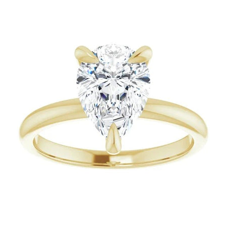 Pear Solitaire Engagement Ring Setting - Diamond Daughters