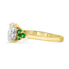 Phavady | Oval Moissanite six tsavorites Stone 14K Yellow Gold  Engagement Ring - Diamond Daughters, Side View