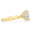 Rose | Elongated Cushion Moissanite 14k Yellow Gold Engagement Ring - Diamond Daughters, Side view