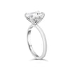 Rose | Emerald Moissanite 14k White Gold Engagement Ring - Diamond Daughters, Top Side View