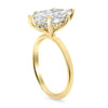 Rose | Marquise Moissanite 14k Yellow Gold Engagement Ring - Diamond Daughters, Top Side View