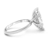 Rose | Marquise Moissanite 14k White Gold Engagement Ring - Diamond Daughters, Side View